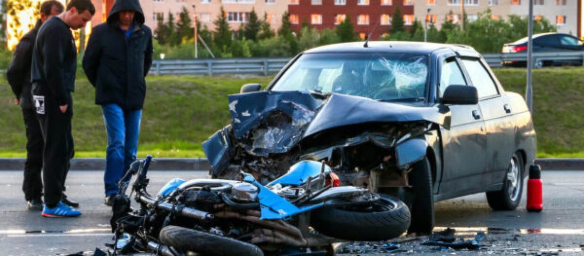a car crashed into a motorcycle - Hire car accident lawyer in Arizona
